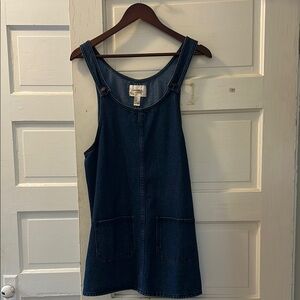 Denim overall dress